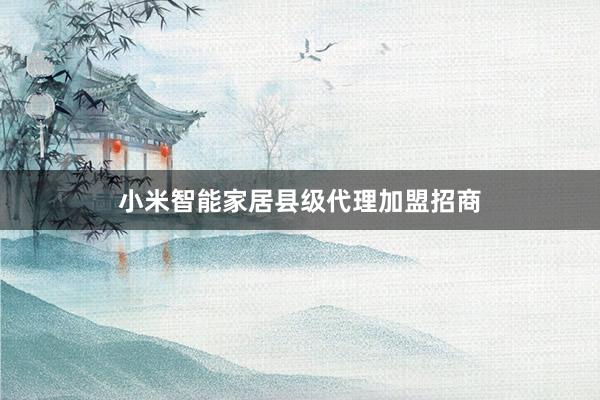 小米智能家居县级代理加盟招商